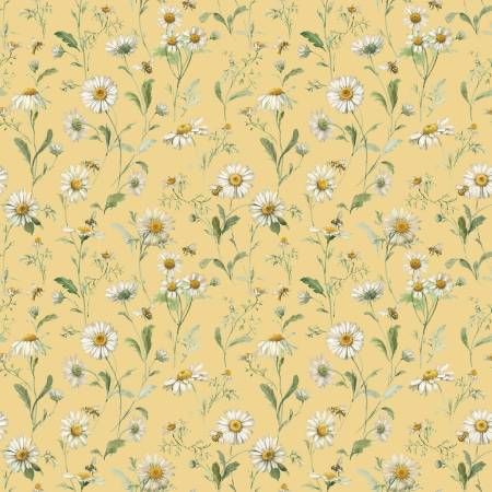 Love Me More Daisies Yellow Riley Blake