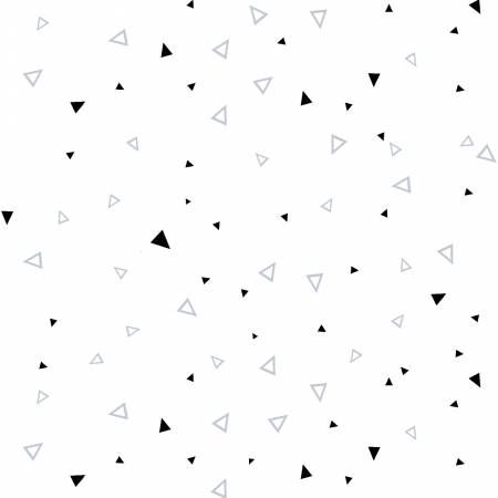 Lower the Volume Triangles White Blank Quilting
