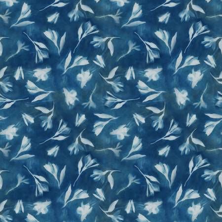 Naturescape Digital Alstroemeria Dark Sky by Clothworks