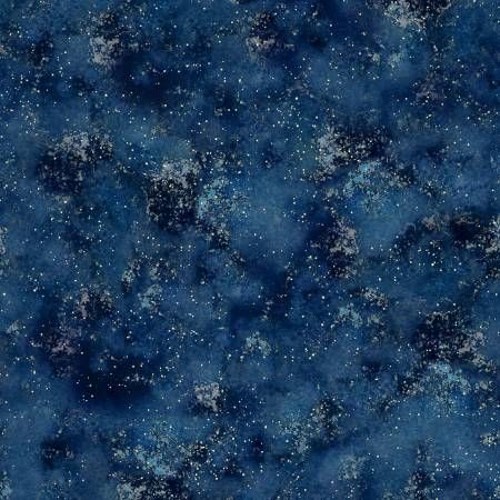 Naturescape Digital Splatter Light Navy by Clothworks