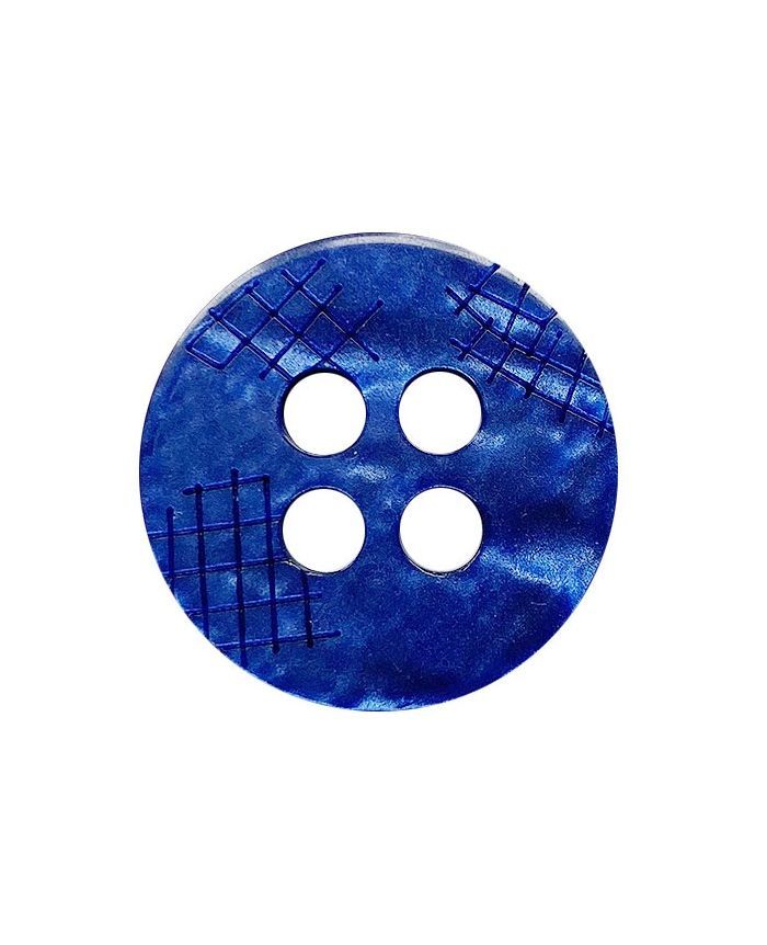 Navy Blue Polyester Button 4 holes 18mm
