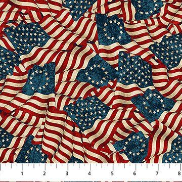 NC America 250 Beige Multi Flags