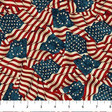 NC America 250 108" Beige Multi Flags Wide Back