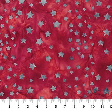 NC Bandana Red with Gray Stars
