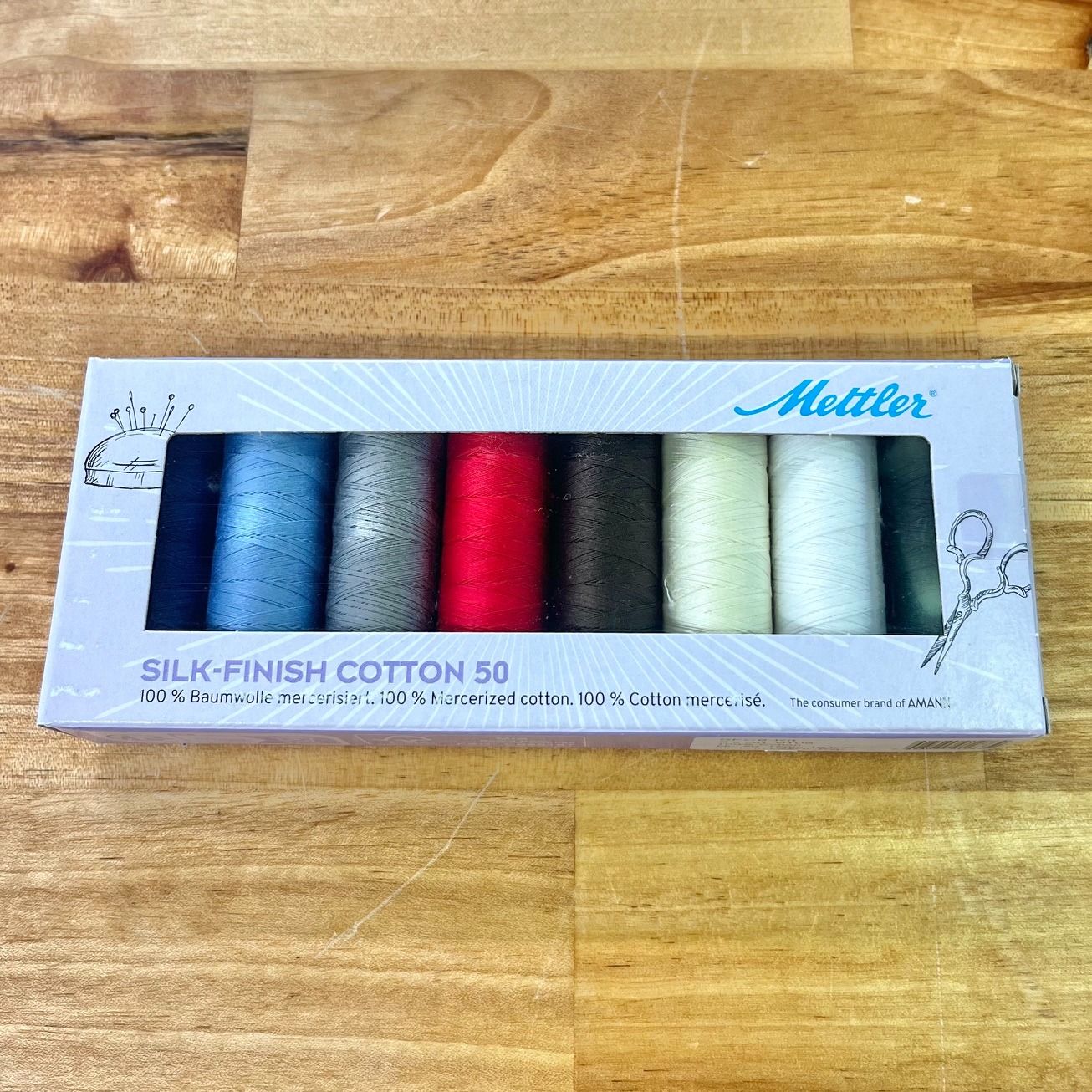 Mettler Silk Finish Set 8 Spools 150m 164 yards