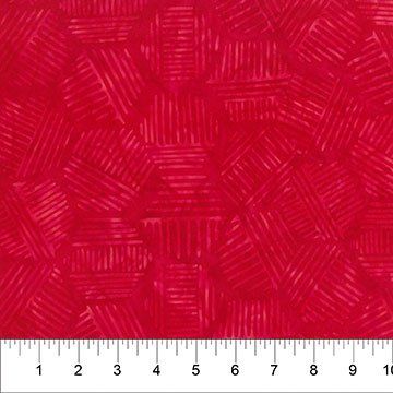 NC Banyan Batiks Lipstick Red Hexies