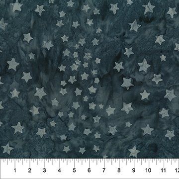 NC Bandana Blue with Gray Stars Batik
