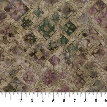 NC Quilt Inspired Border Brown Banyan Batik
