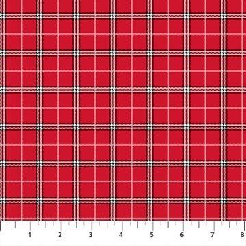 NC Rudolph the Red Nosed Reindeer Red Plaid Quilting Cotton