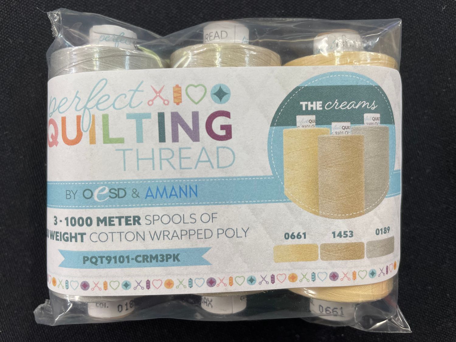 OESD Perfect Quilting Thread 3 pack 50 wt. The Creams