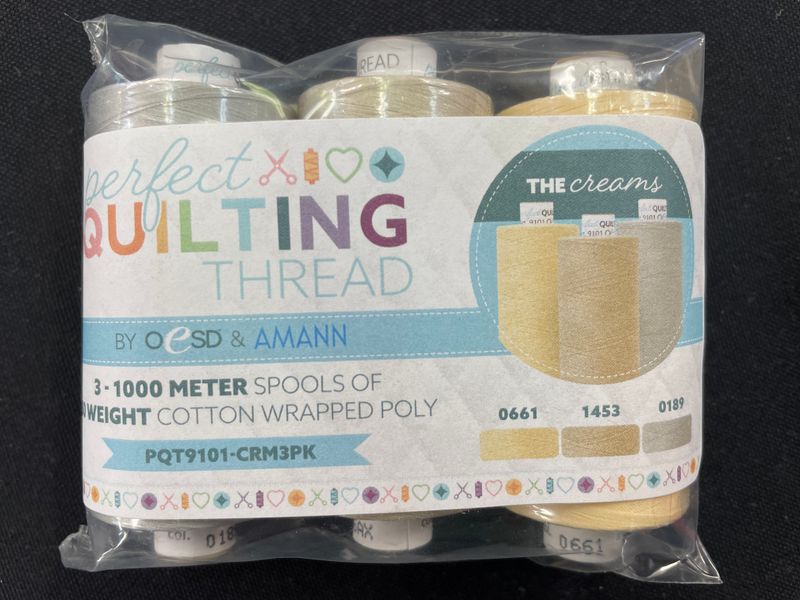 OESD Perfect Quilting Thread 3 pack 50 wt. The Creams