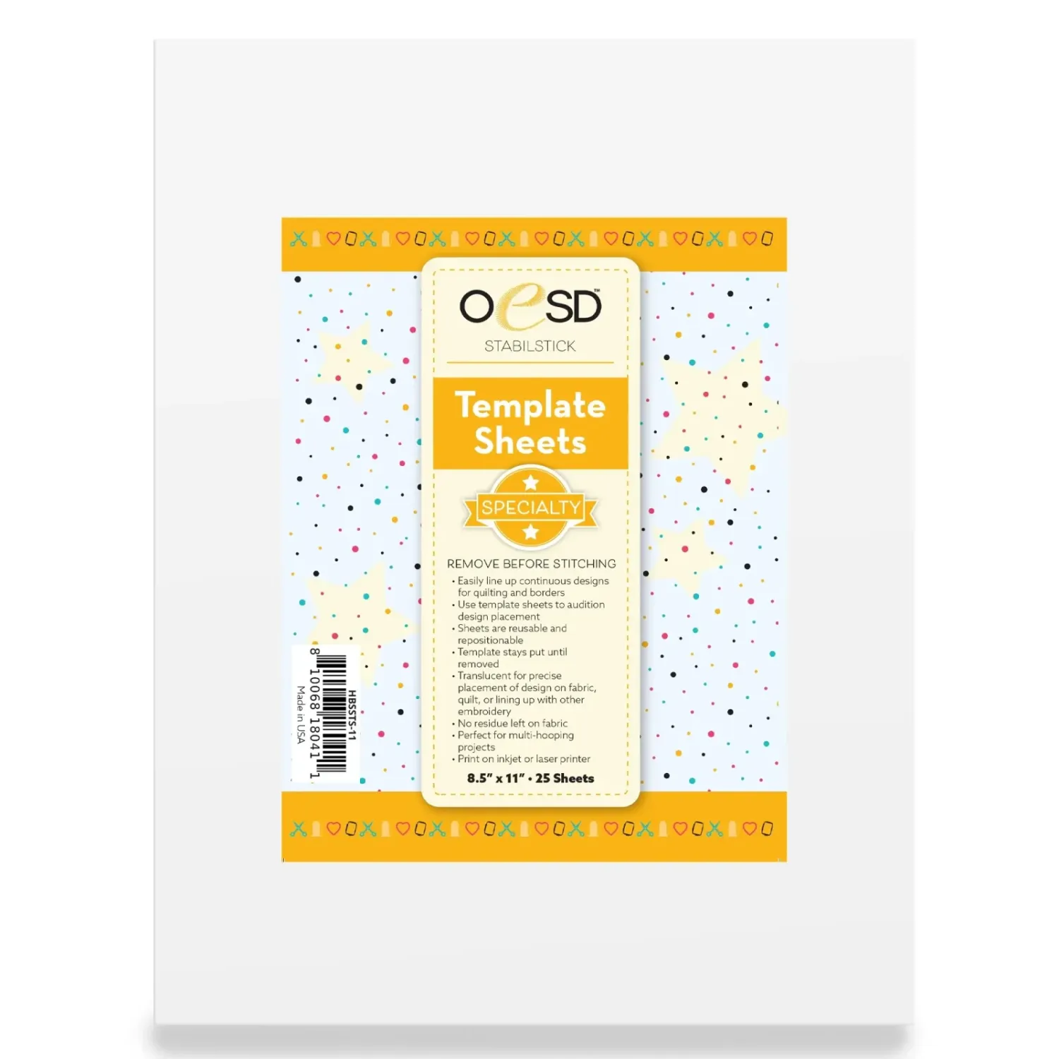 OESD Stabil Stick Template Sheets