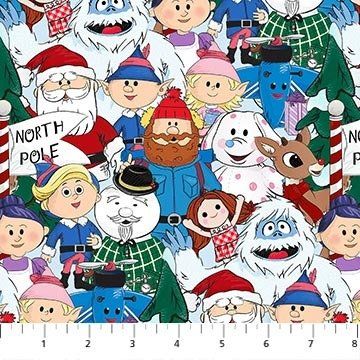NC Rudolph the Red Nosed Reindeer Multi Characters Quilting Cotton