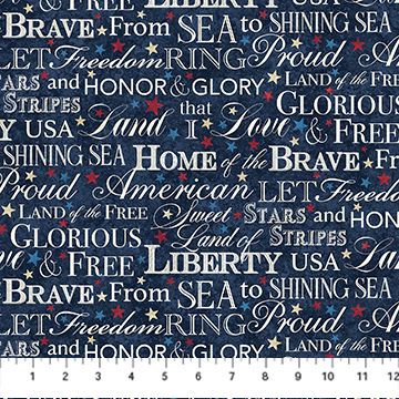 NC Stars and Stripes 13 Words Navy