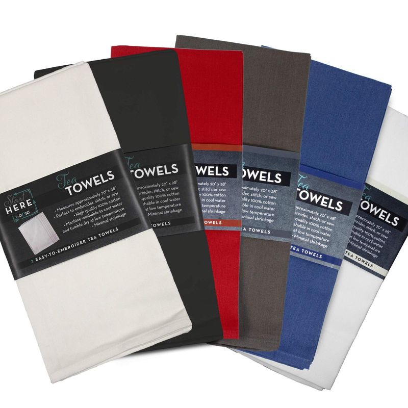 OESD CREAM 2 pack Tea Towels EV