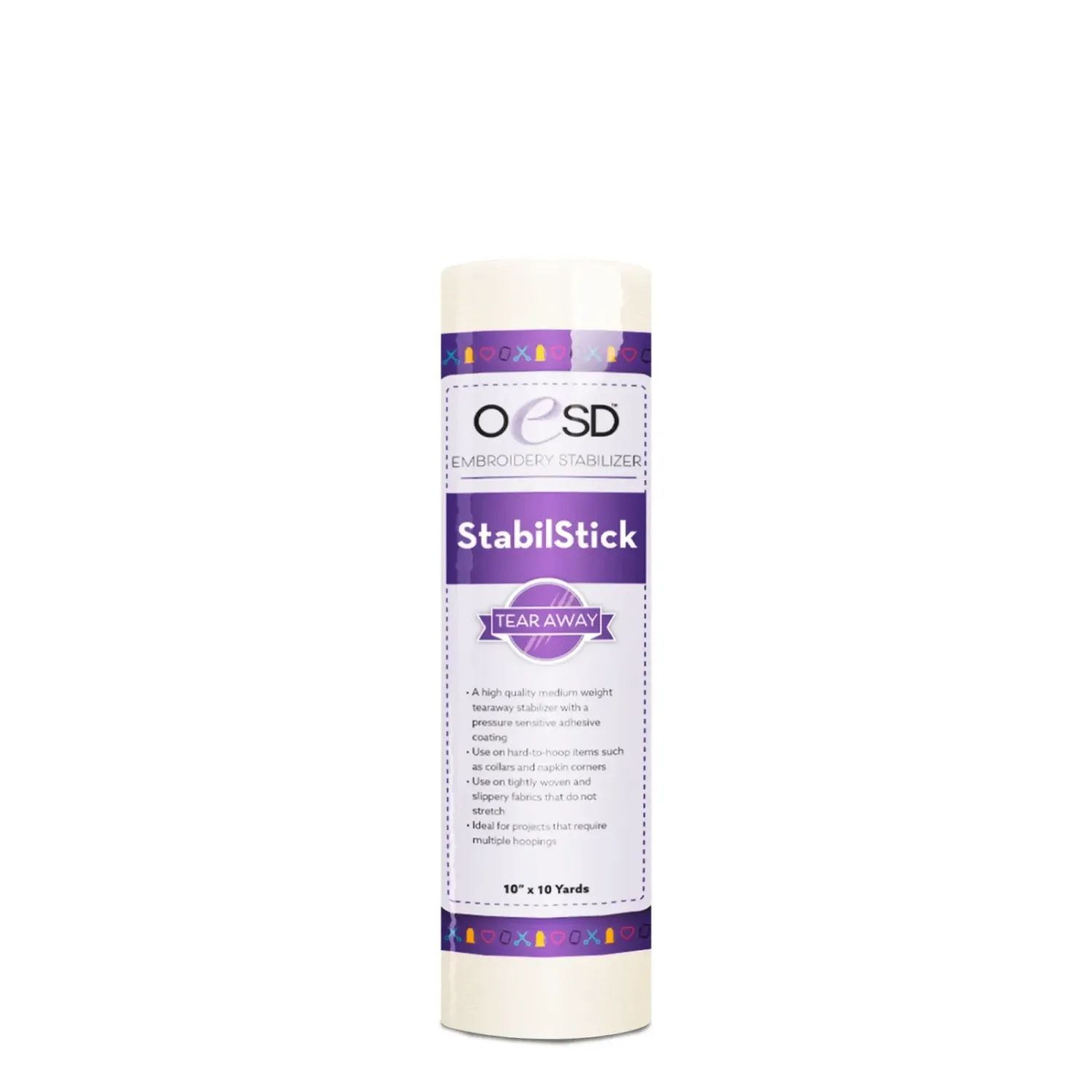OESD Stabil Stick TearAway 10"x10yd white