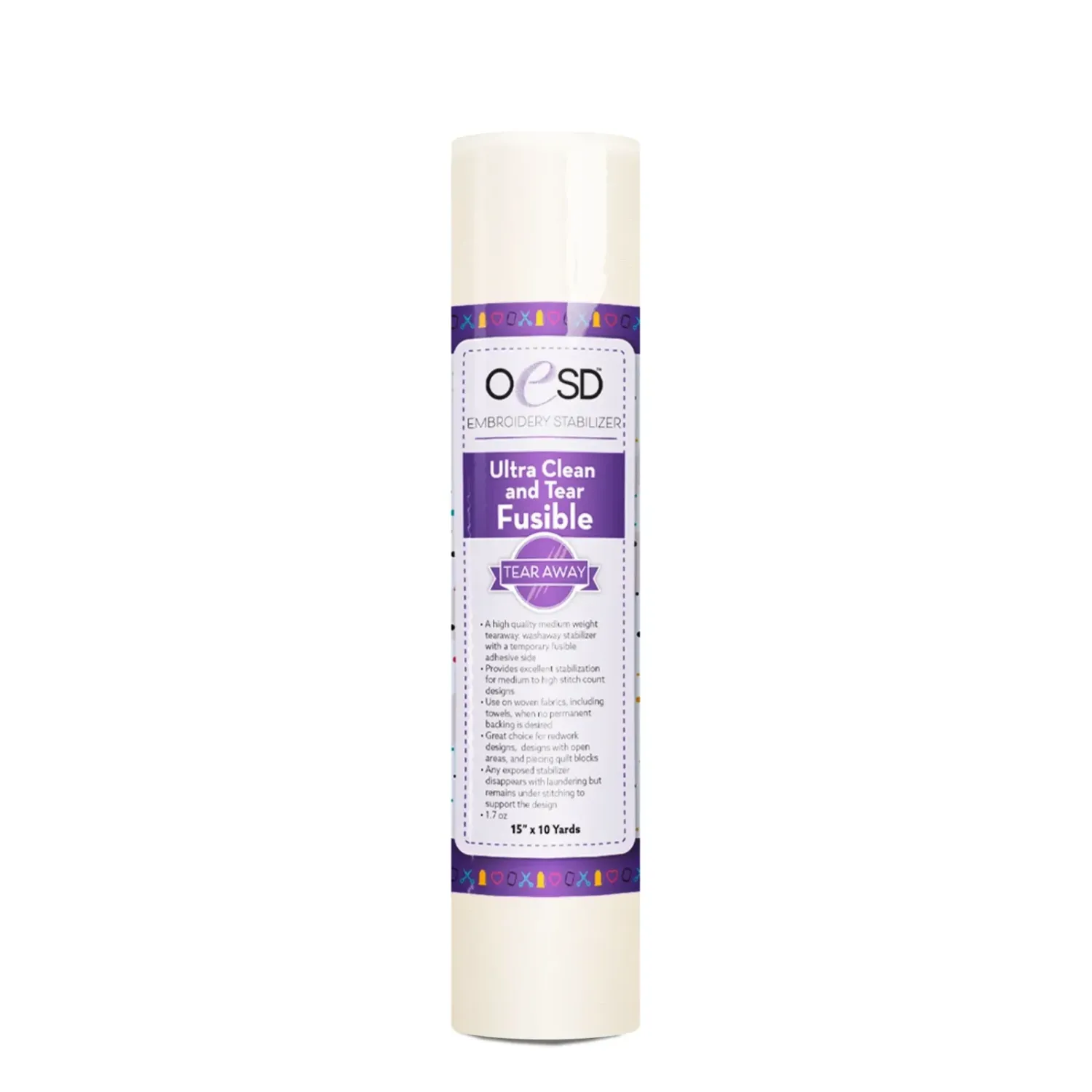 OESD Ultra Clean &amp; Tear Fusible Embroidery Stabilizer 15"x10yd