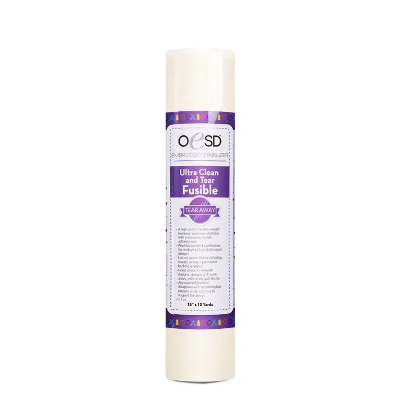 OESD Ultra Clean &amp; Tear Fusible Embroidery Stabilizer 15"x10yd
