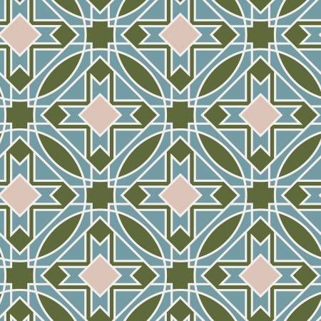 Olive/Blue Prism Organic Barkcloth Cloud 9