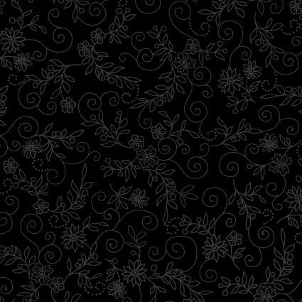 Onyx 2 Floral Vine &amp; Scroll P&amp;B Textiles