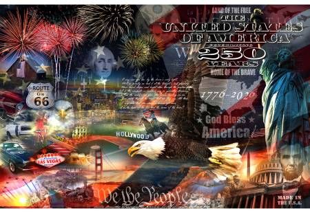 Panel: Americana Freedom Ring 30"