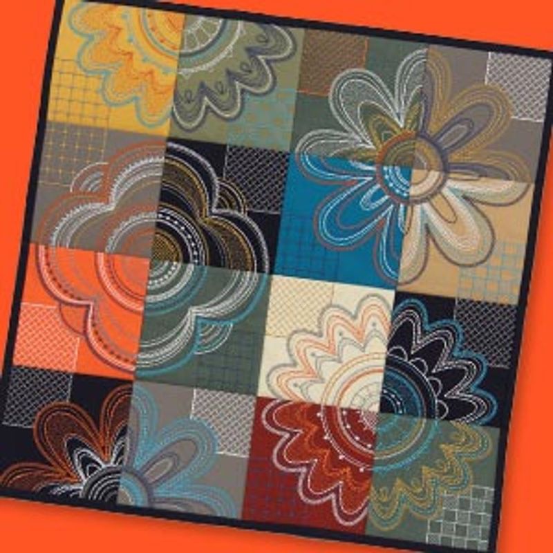 OESD Modern Petals Tile Scene Embroidery Designs