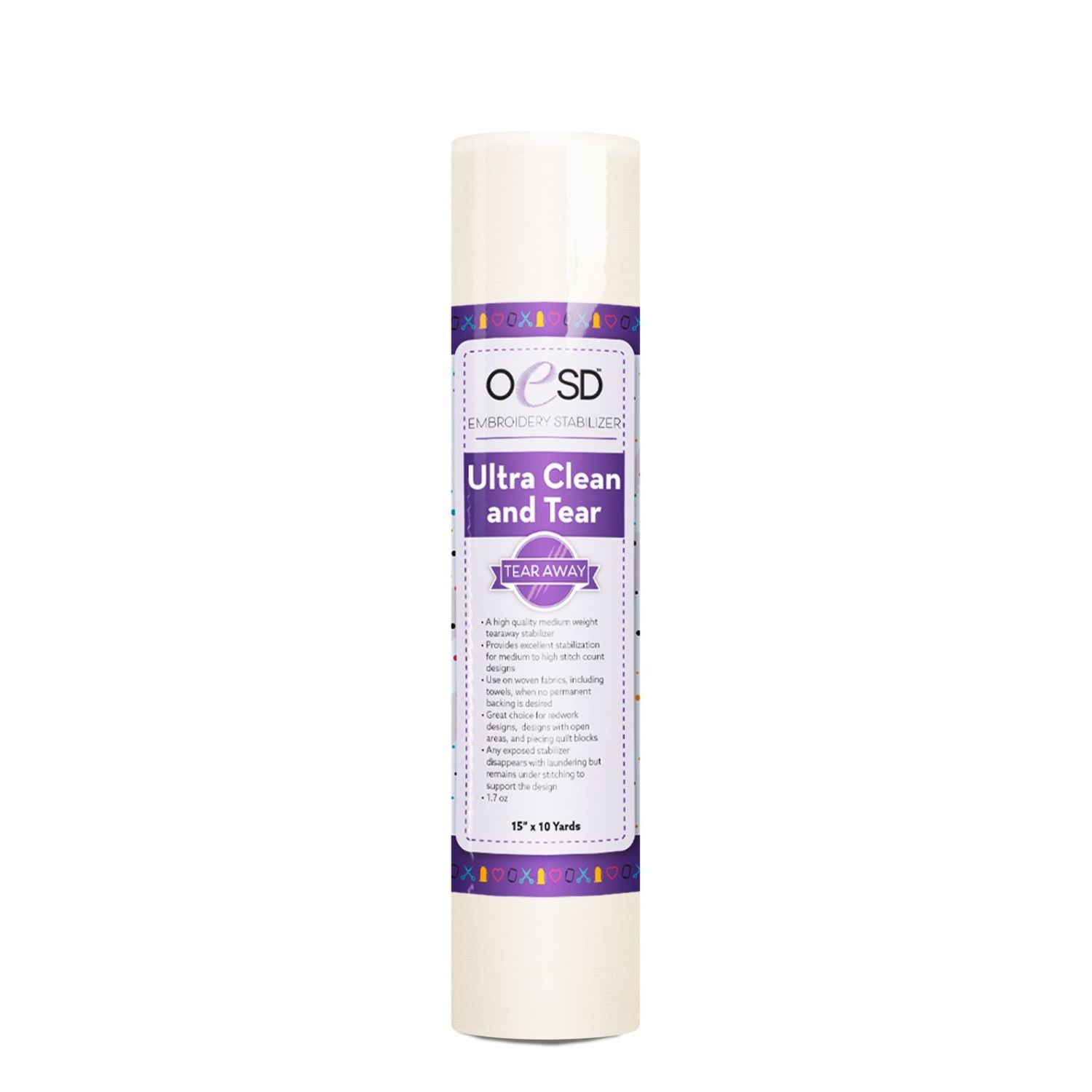 OESD Ultra Clean &amp; Tear 1.7oz 15" x 10yd