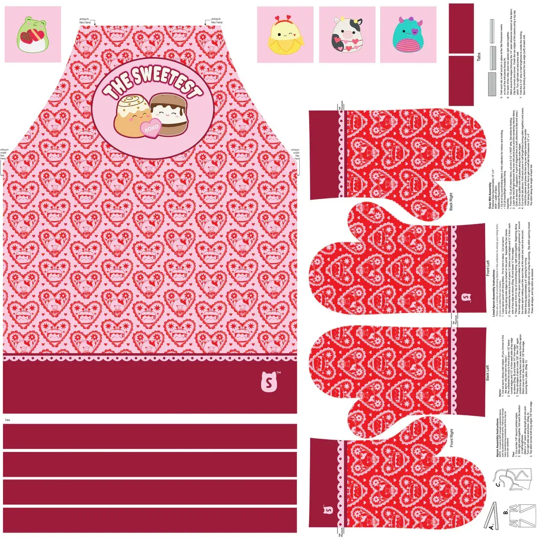 Panel: Love My Squad Apron Oven Mitt 43"