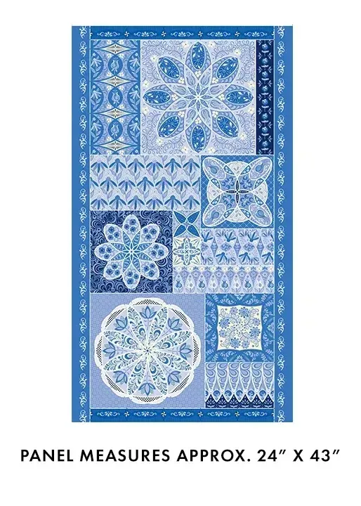 Panel: Moonlight Serenade Ruler Work 24" Amanda Murphy Benartex Quilting Cotton