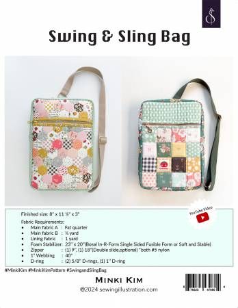 Pattern Swing and Sling Bag by Minki Kim