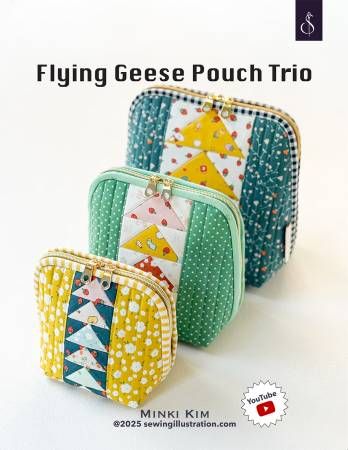 Pattern: Flying Geese Pouch Trio by Minki Kim