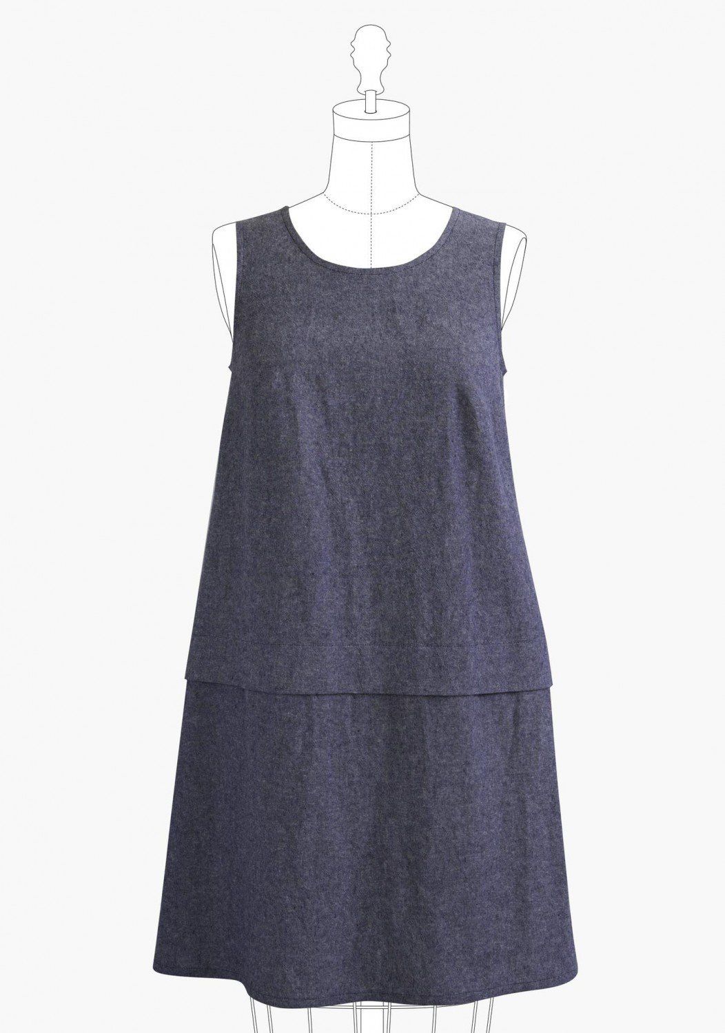 Pattern: Grainline Studio Willow Women's tank dress