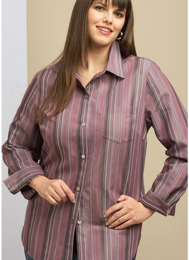 Pattern: Kwik Sew K3586 Women's Button-Down Shirts 1X 2X 3X 4X