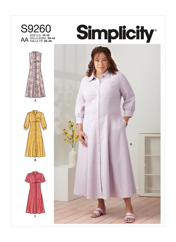 Pattern: Misses' Button Front Dress Simplicity S9260