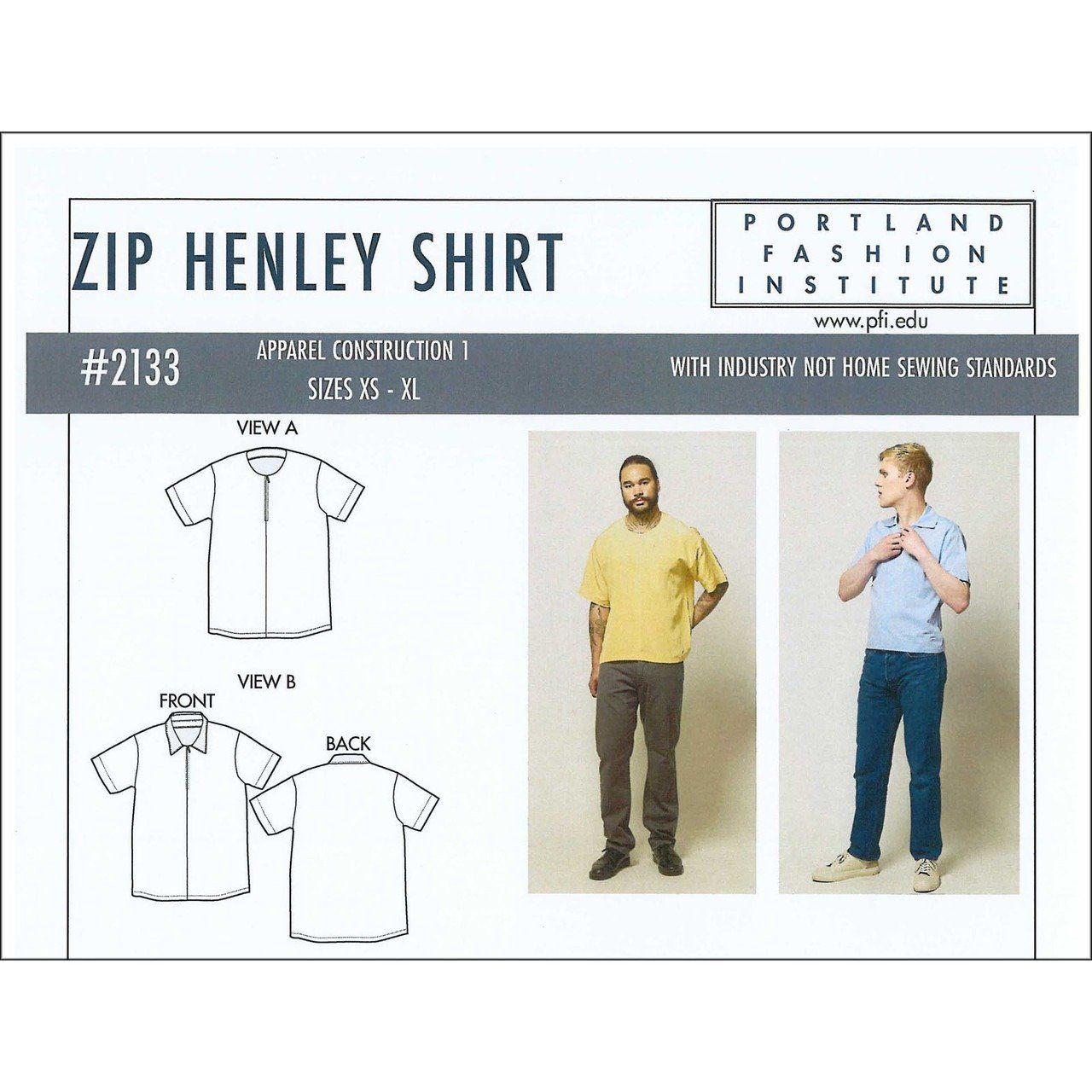 Pattern: PFI Zip Henley Shirt