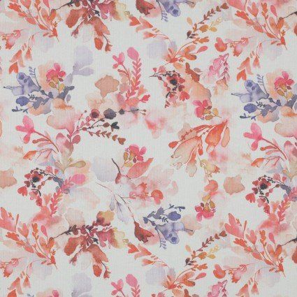 Off White Floral Ribbed Knit Jersey Radiance Prints -Verhees Textiles