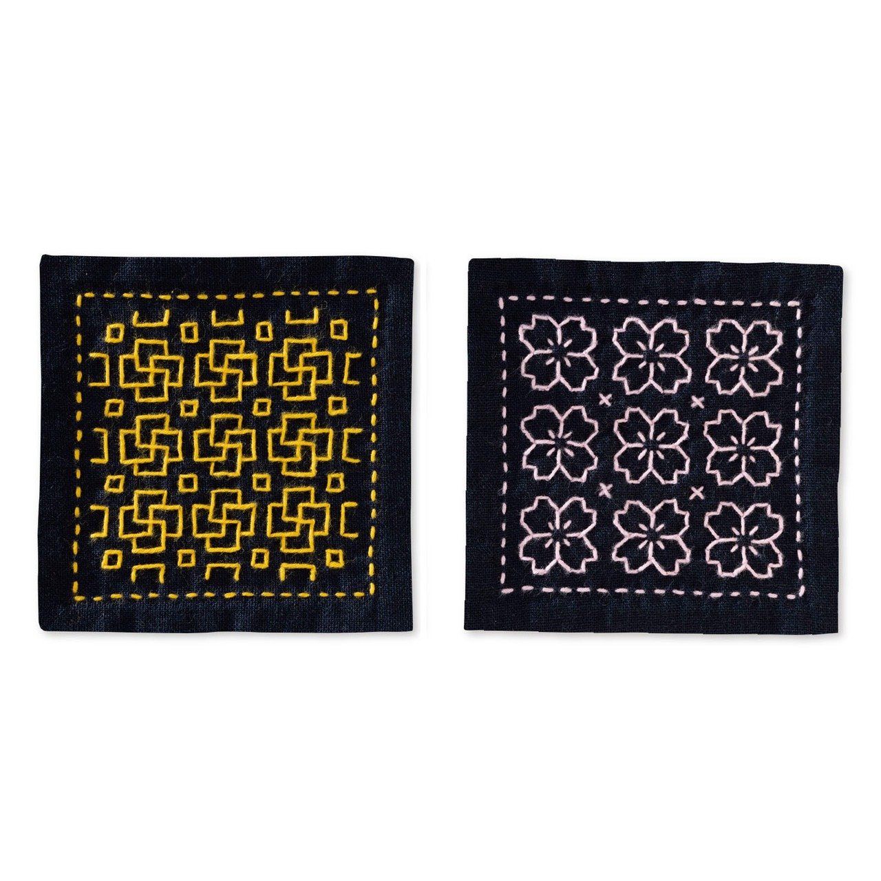 Olympus Sashiko Coaster Kit Navy #4 Hitome-zashi