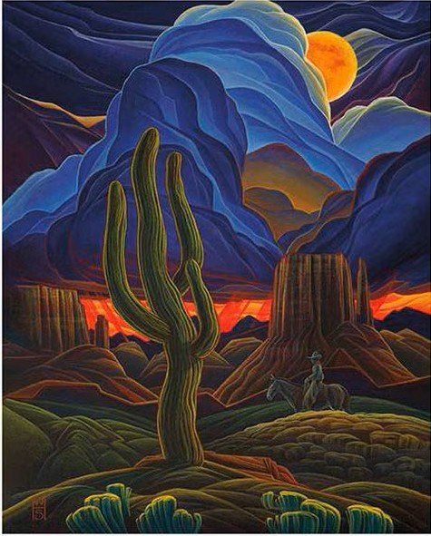 Panel: Western Reflections 4 35.5" Riley Blake