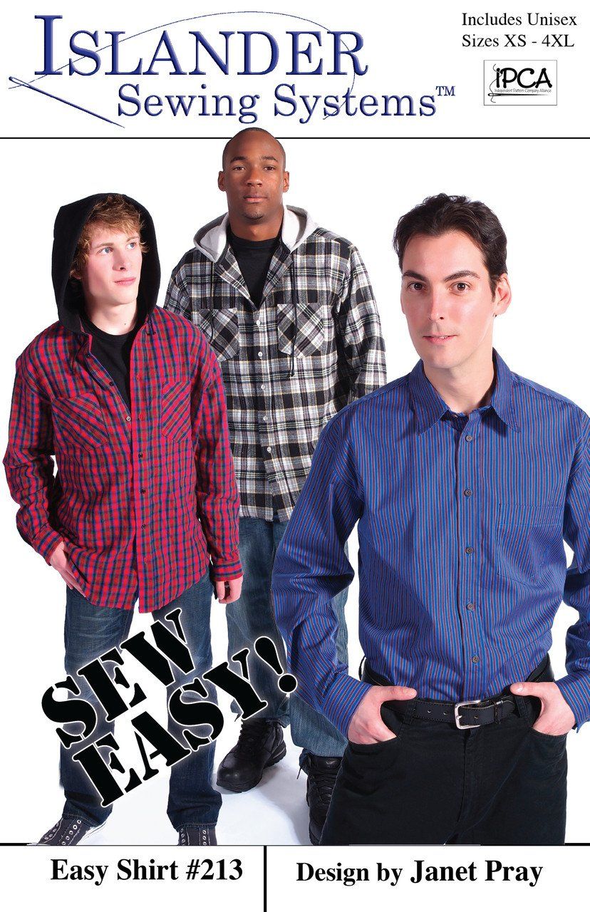 Pattern: Men's Easy Shirt Pattern Sizs XS-4X