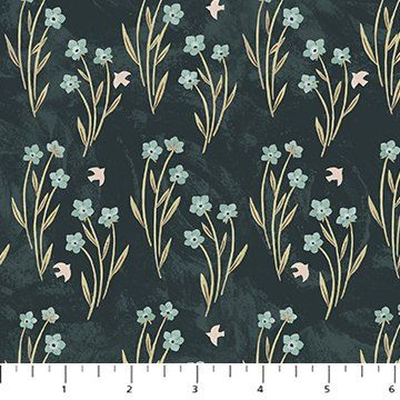 Paws &amp; Play Floral Field 100% Rayon Teal Figo Fabrics
