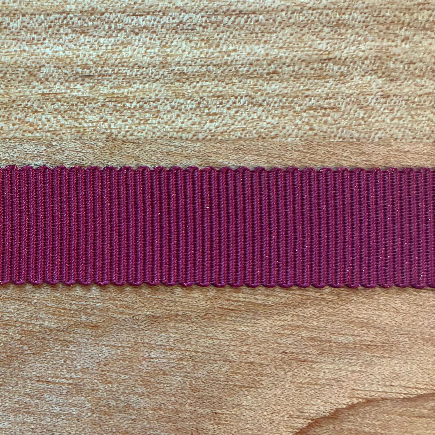 Petersham 5/8" 100% Polyamide with Metallic Burgundy by the yard