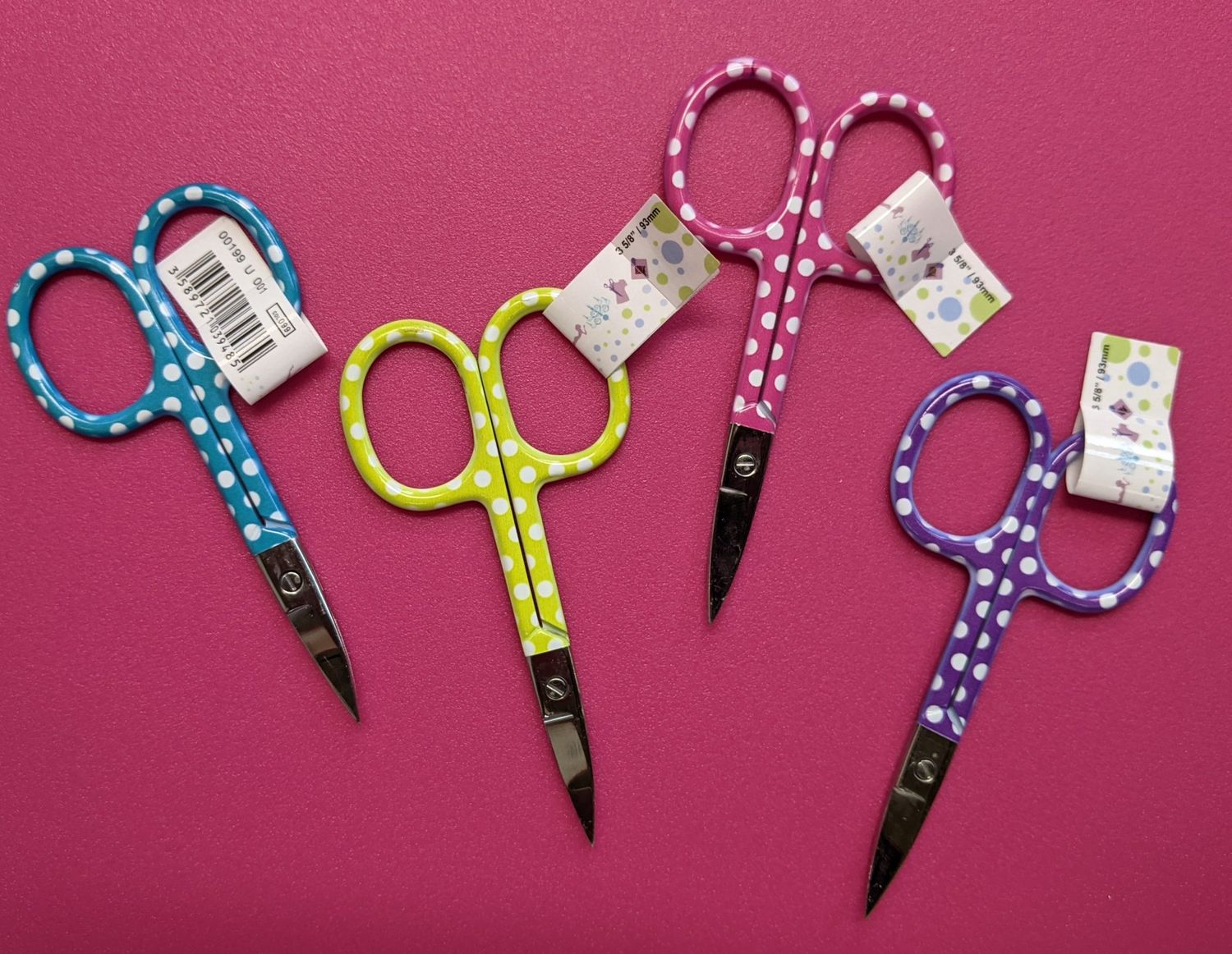 Polka dot small embroidery scissors
