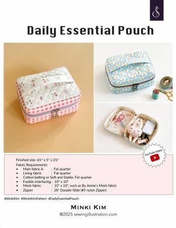 Pattern: Daily Essential Pouch by Minki Kim