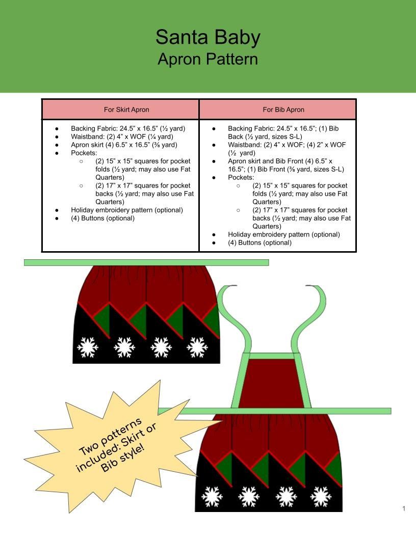 Pattern: Stylish Chef Apron Pattern