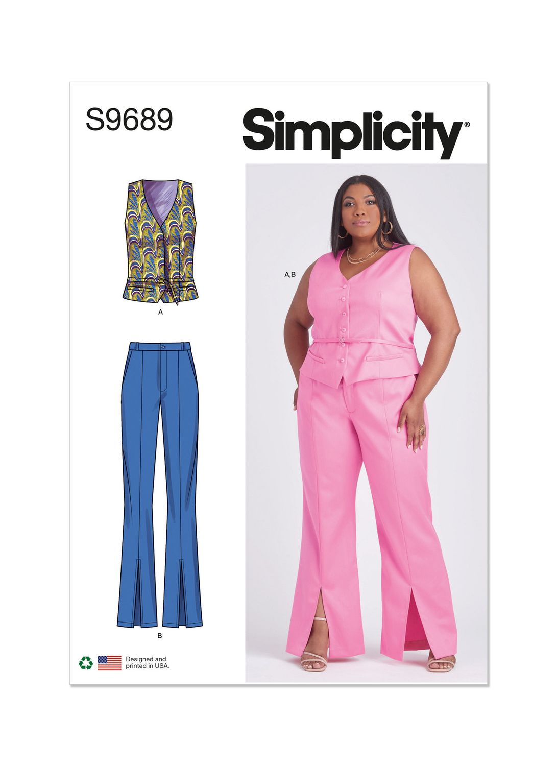Pattern: Simplicity S9689 Misses' and Women's Vest and Pants