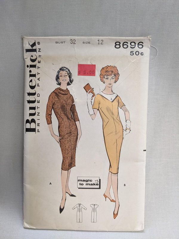 Pattern: Vintage Butterick #8696 dress pattern