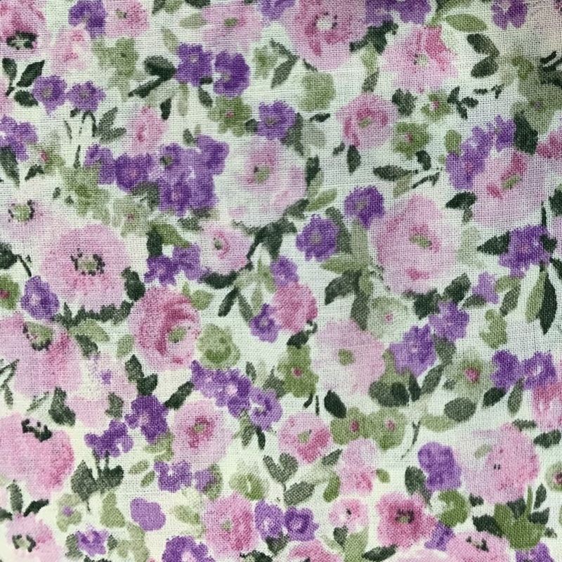 Pink Flower Garden Cotton Lawn Japanese fabric