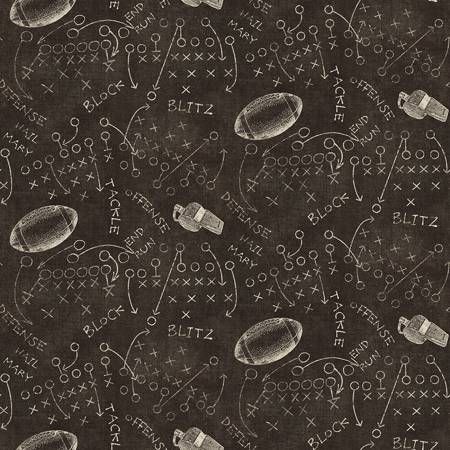 Playbook Charcoal Touchdown Benartex