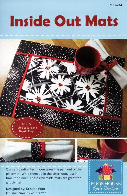 Project Pattern: Inside Out Mats sewing pattern by Poorhouse Quilt Designs