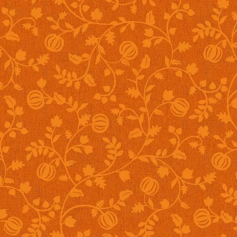 Pumpkin Grove Vines Orange Maywood Studios Quilting Cotton